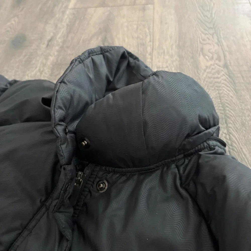 Nike‎ Puffer Jacket Girls Large 12-14 Black Good Chevron Quilted Down Coat